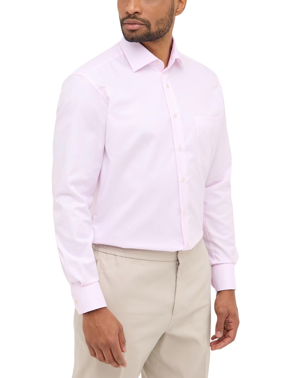 ETERNA Langarm Hemd COMFORT FIT Popeline unifarben 38 Rosa, 38 Rosa