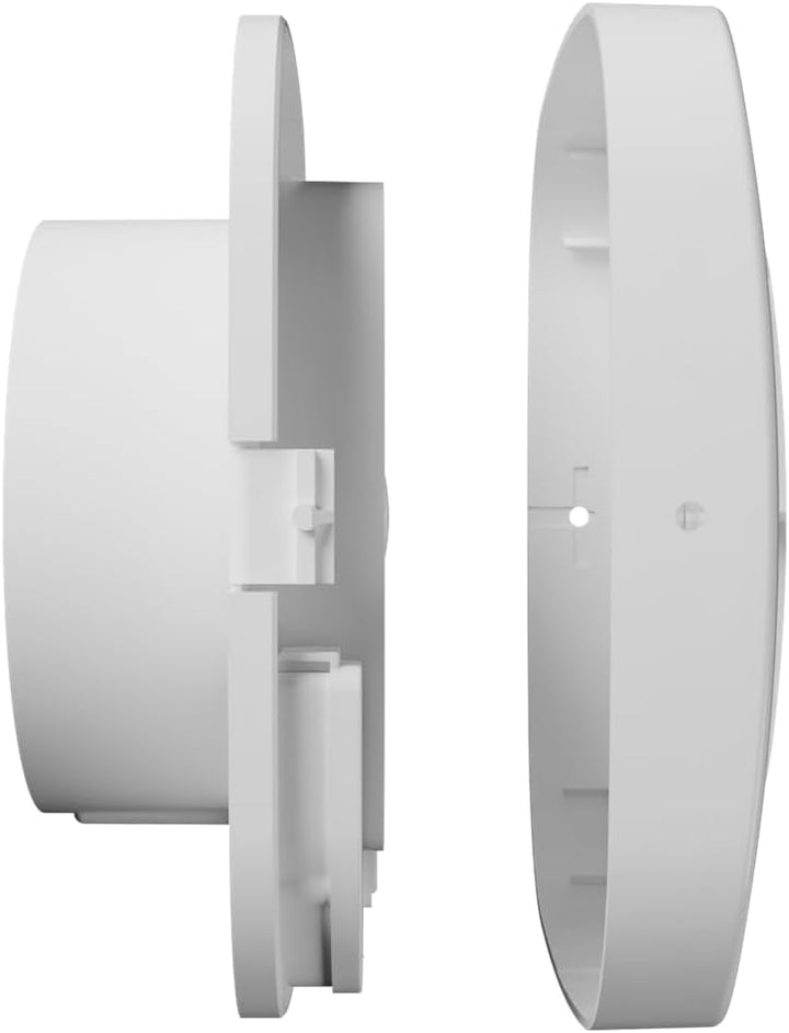 Vlano Abluftlüfter LENIS 100 Standard mit kurzem Flansch, Rückschlagventil, 100 mm, weiss, IP 45, 95