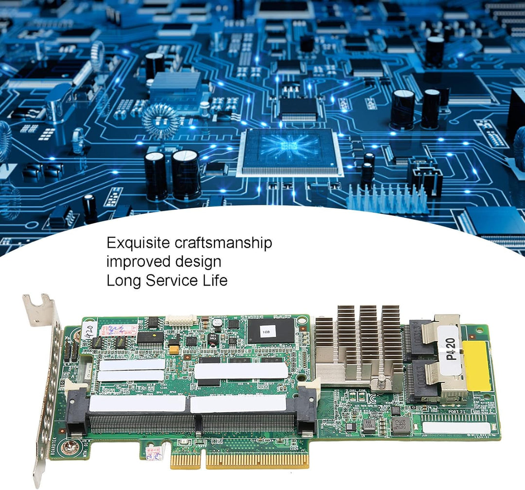 ASHATA Server-Array-Karte, P420 1 GB FBWC 6 GB 2-Port-SAS-Controller Erweiterte Speicherfunktionen S