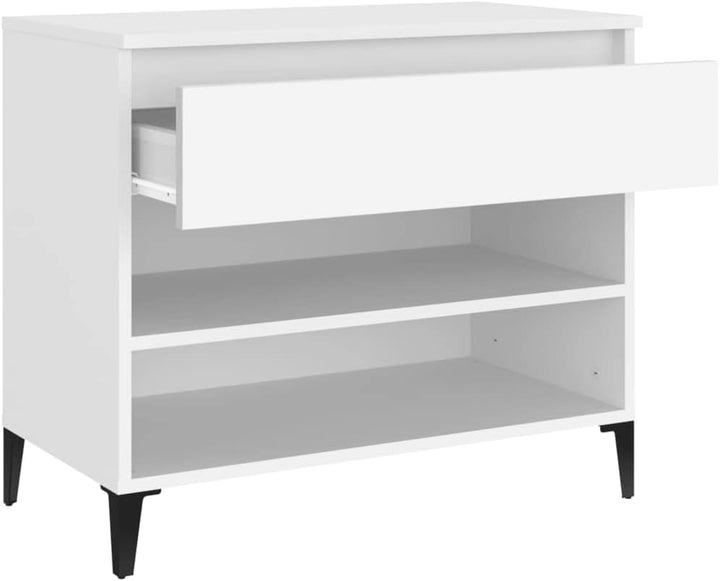 FIRBNUS Schuhregal Weiss 70x36x60 cm Holzwerkstoff Schuhorganizer Schuhaufbewahrung Schuhschrank Hol