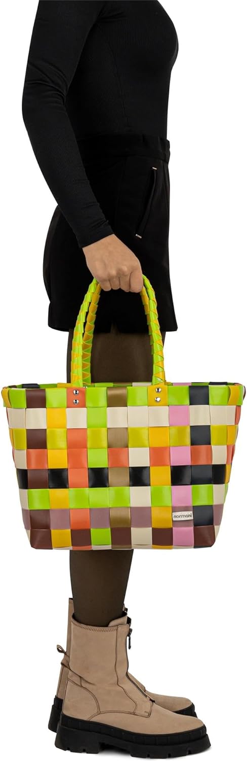 Einkaufstasche geflochten mit Henkeln - Tragetasche extra robust Farbe Classic/Sunflower Classic / S