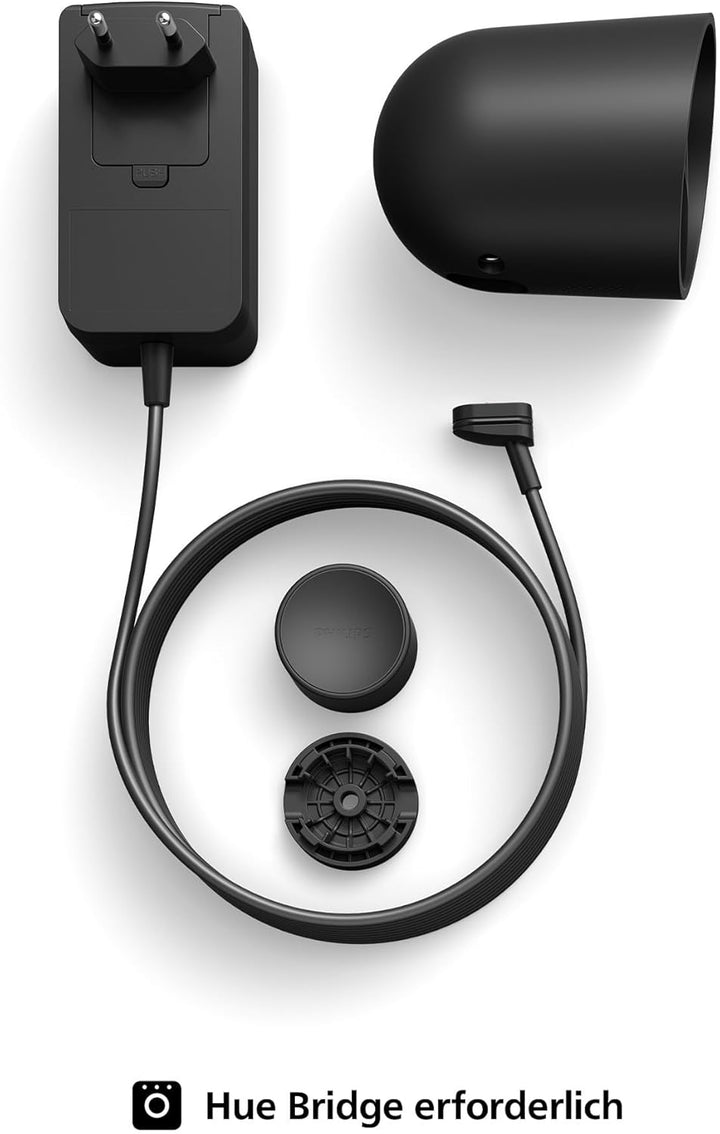 Philips Hue Secure kabelgebundene Smart Home Überwachungskamera, Full HD Video, für drinnen oder dra
