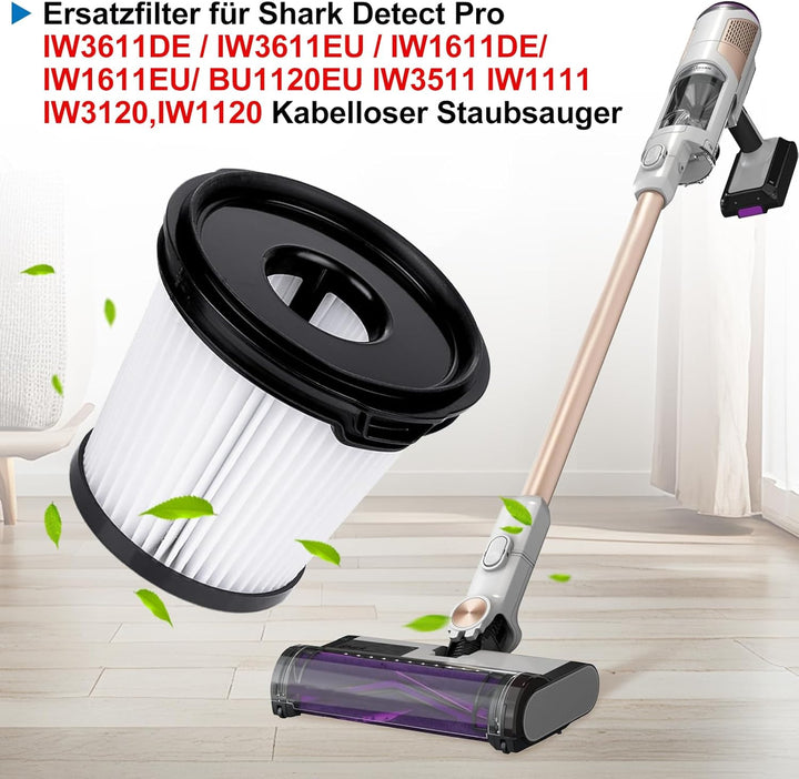 4 Stück Filter für Shark Detect Pro IW3611DE / IW3611EU / IW1611DE/ IW1611EU/ BU1120EU Kabelloser St