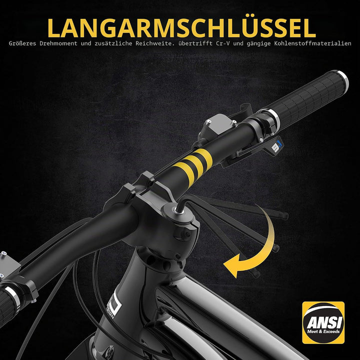 LEXIVON Imbusschlüssel Set, 26-teilig, Premium-Metrisches & SAE Sechskantschlüssel Set, L-förmiges D