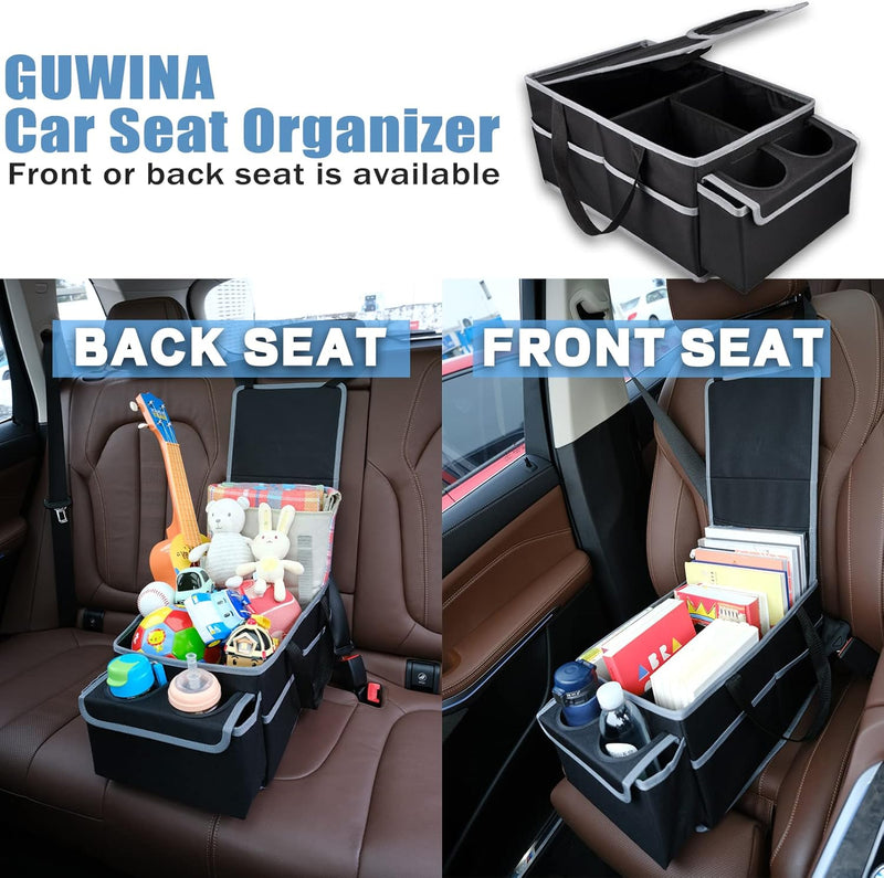 GUWINA Auto Organizer Rücksitz, Auto Organizer Kinder für Vorne und Rücksitz Klappbarer, Auto Organi