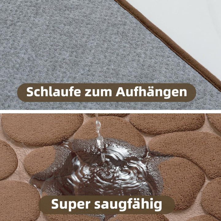 chakme Badematte Memoryschaum Badteppich Memory Foam Duschvorleger Saugfähige Badvorleger Badezimmer