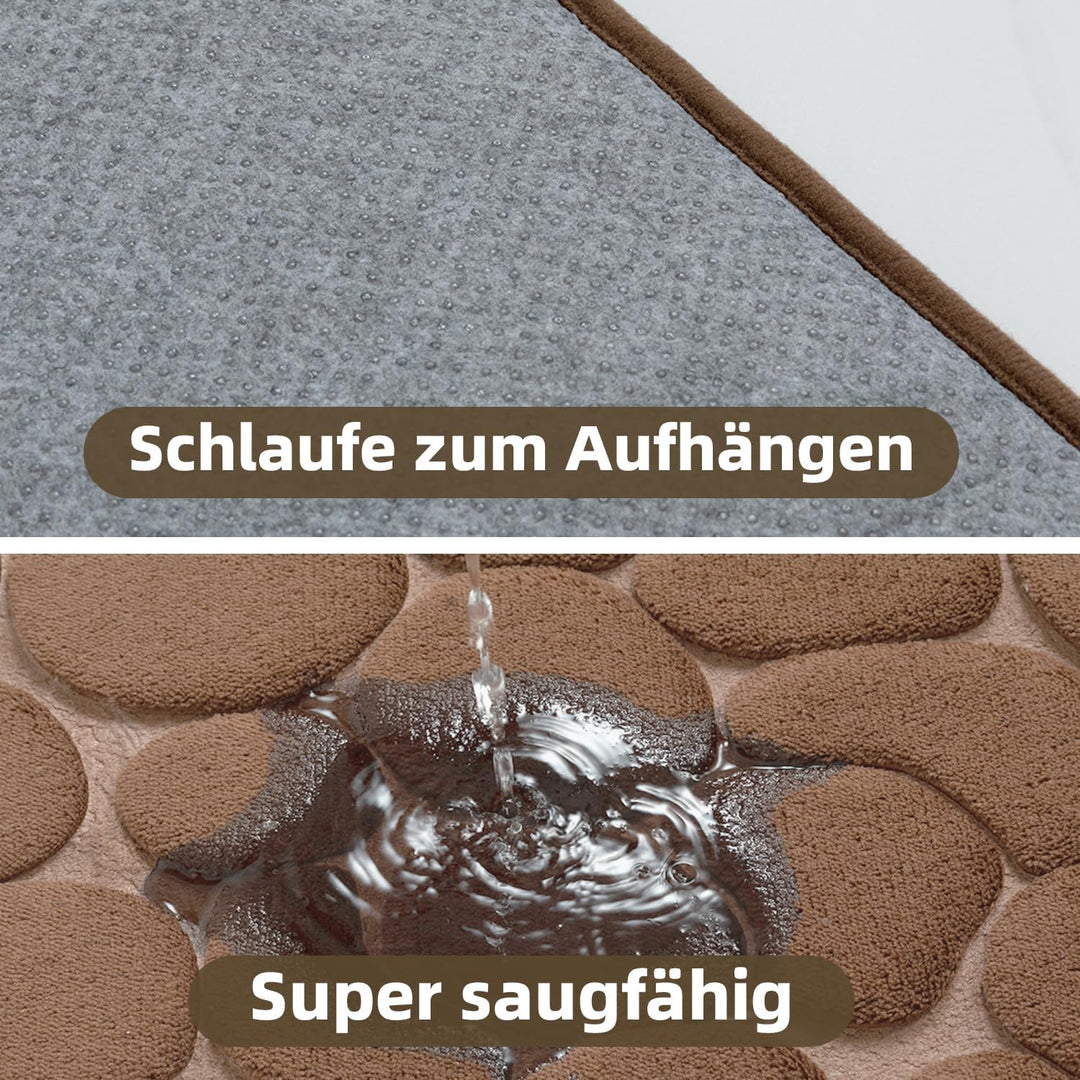 chakme Badematte Memoryschaum Badteppich Memory Foam Duschvorleger Saugfähige Badvorleger Badezimmer