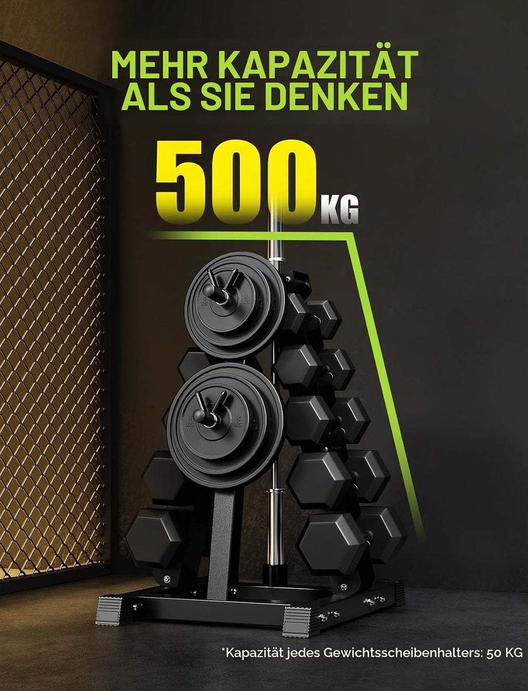 Dripex 3/5 Ebenen hantelständer kurzhanteln, Passend zu Hanteln, Kettlebells, Langhanteln, Max.500kg