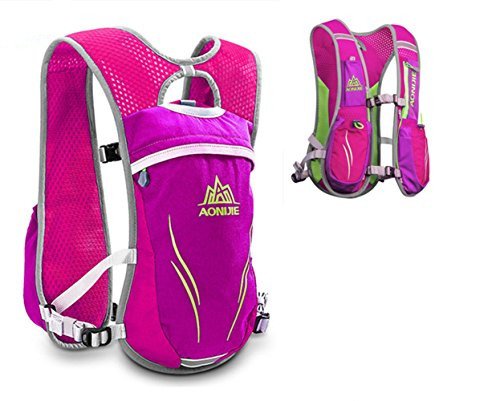 AONIJIE Ultrleicht 5.5L Laufen Running Trinkrucksack Hydrationspack Hydration Rucksack Rosa, Rosa