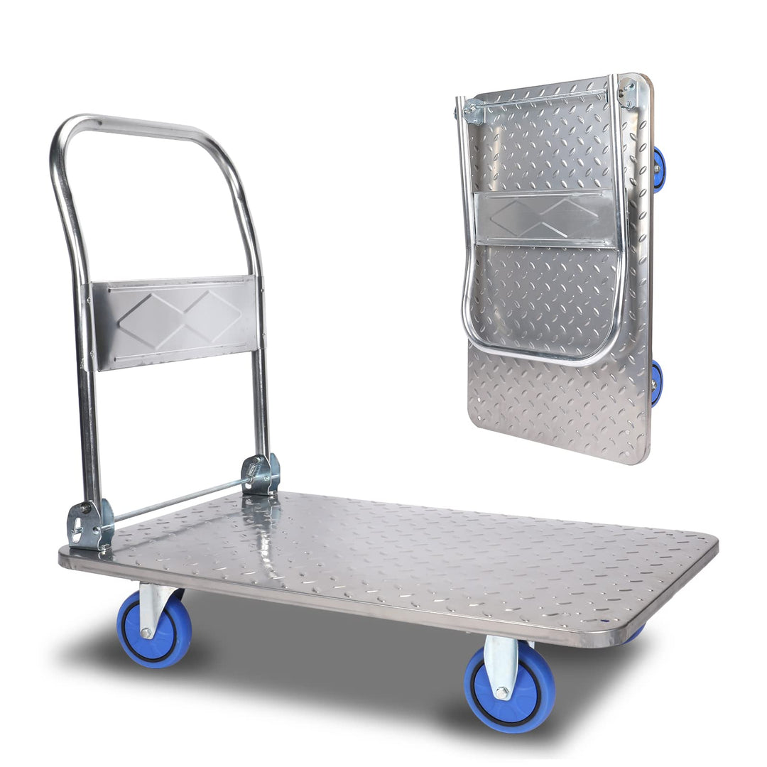 Klappbar Meister Plattformwagen, Faltbarer Plattform-Trolley, Sackkarre, 150 kg Tragkraft, 83 x 70 x