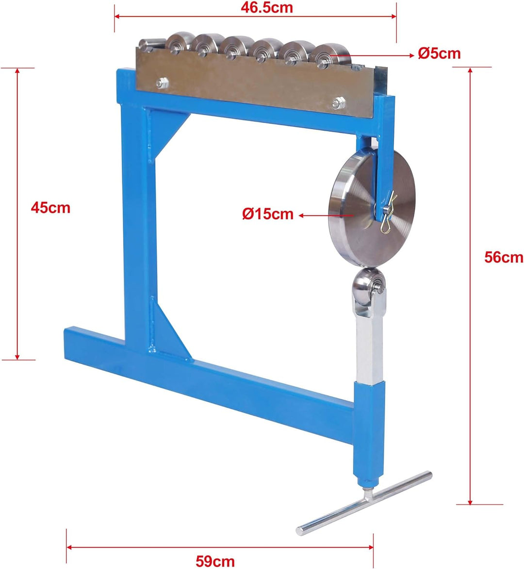 XPOtool Rollenstreckmaschine English Wheel mit 6 Streckrollen zur Metallverarbeitung