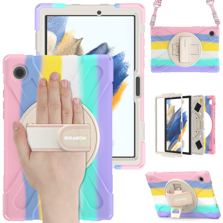 BRAECN für Galaxy Tab A8 Hülle - Samsung Galaxy Tab A8 10.5" 2021 Bunt | Stossfeste Schutzhülle, 360