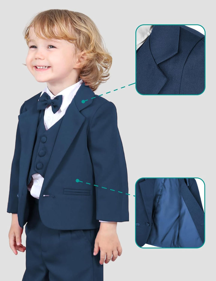 mintgreen Kinder Anzug Set Junge, Baby Taufe Festlich Hochzeit Kleidungsset Langarmanzug, 6 Monate -