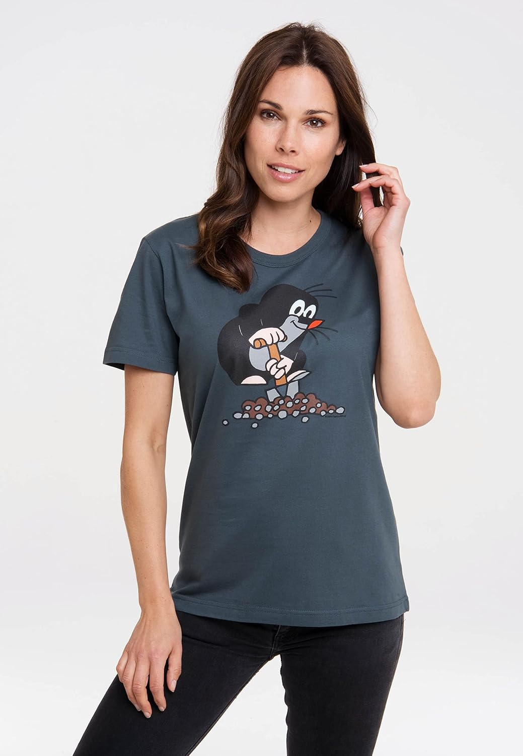 Logoshirt® TV I Der kleine Maulwurf I Hügel I T-Shirt Print I Damen &amp; Herren I kurzärmlig I Lizenzie