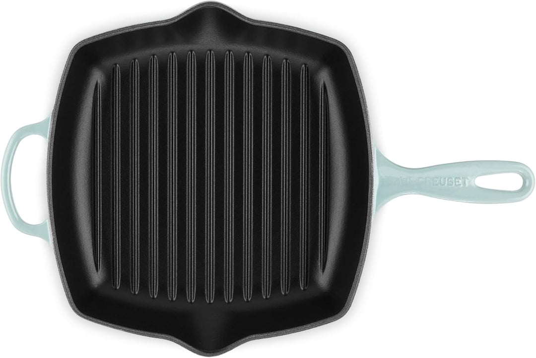 LE CREUSET Signature Gusseisen-Grillpfanne, Quadratisch, 26 cm, Für alle Herdarten inkl. Induktion g