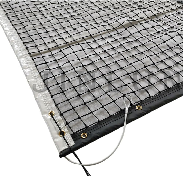 JINLUN Standard-Tennisnetz, robustes Outdoor-Tennisnetz, 12,7 m breit, 1,07 m hoch, HDPE-Netz, Schwa