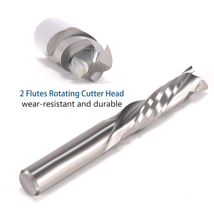 EU_HOZLY 3.175x15mm UP & DOWN Schneiden Sie zwei Flöten Spiral Hartmetallwerk Werkzeugschneider für
