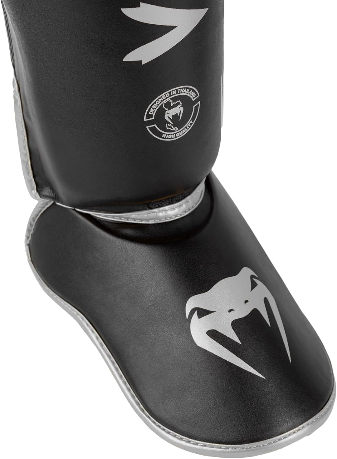 Venum Erwachsene Schienbeinshoner Challenger 2.0 L Schwarz/Silber, L Schwarz/Silber