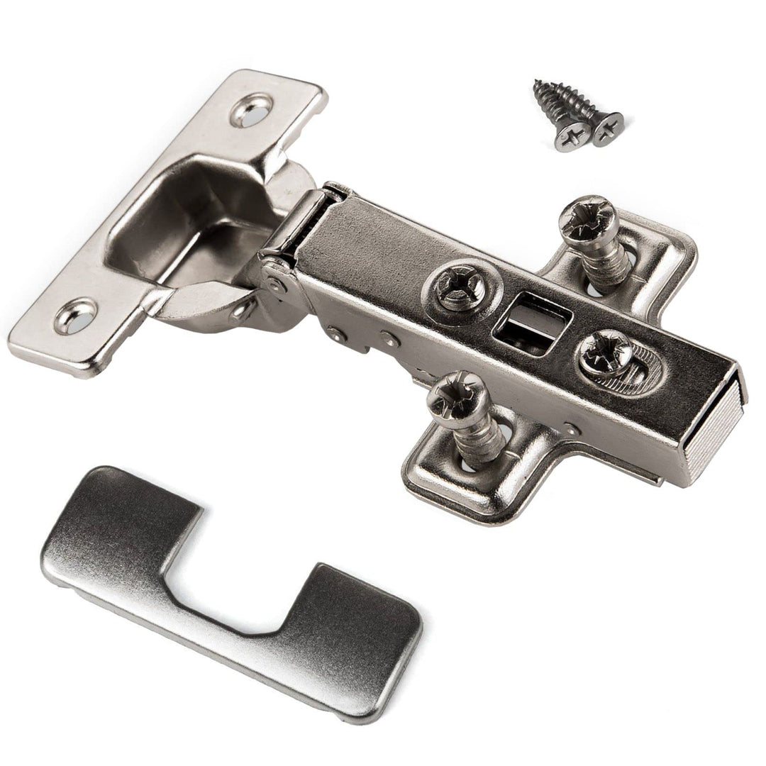 SOTECH 10 Stück SOFT-CLOSE Topfbänder 105° Eckanschlag T45 mit Montageplatten und Schrauben und schn
