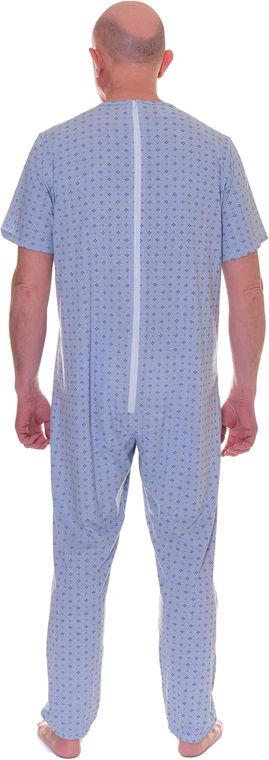 FERRUCCI COMFORT Schlafanzug für Gesundheit, Kurzarm, 1 Reissverschluss, hinten hinten, für den Somm