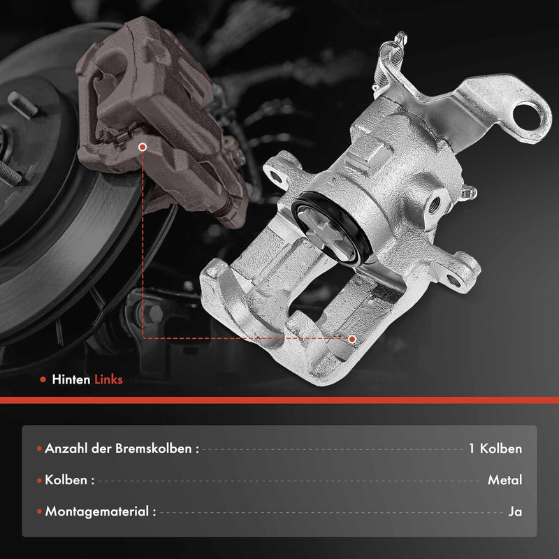 Frankberg Bremssattel Bremszange Hinten Links Kompatibel mit Fiesta V JD JH 2.0L 2005-2008 Replace