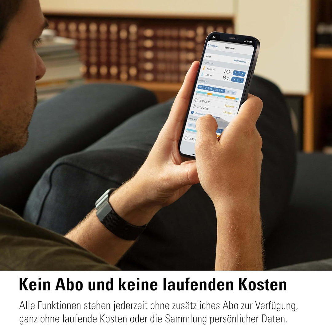 Eve Thermo – Raumkomfort-Set für Räume mit 1 Heizkörper, inkl. 1 Thermo Control, für Apple Home, Mat