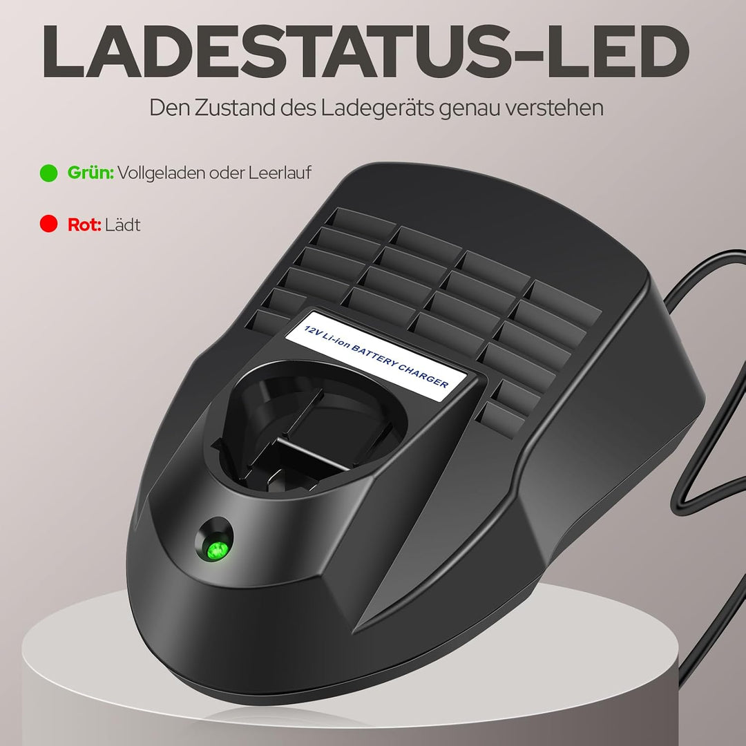 ASUNCELL 12V 1.5A Ladegerät kompatibel mit Dremel 8200, 8220, 8300 Werkzeug Akkus B812-01 B812-02 B8