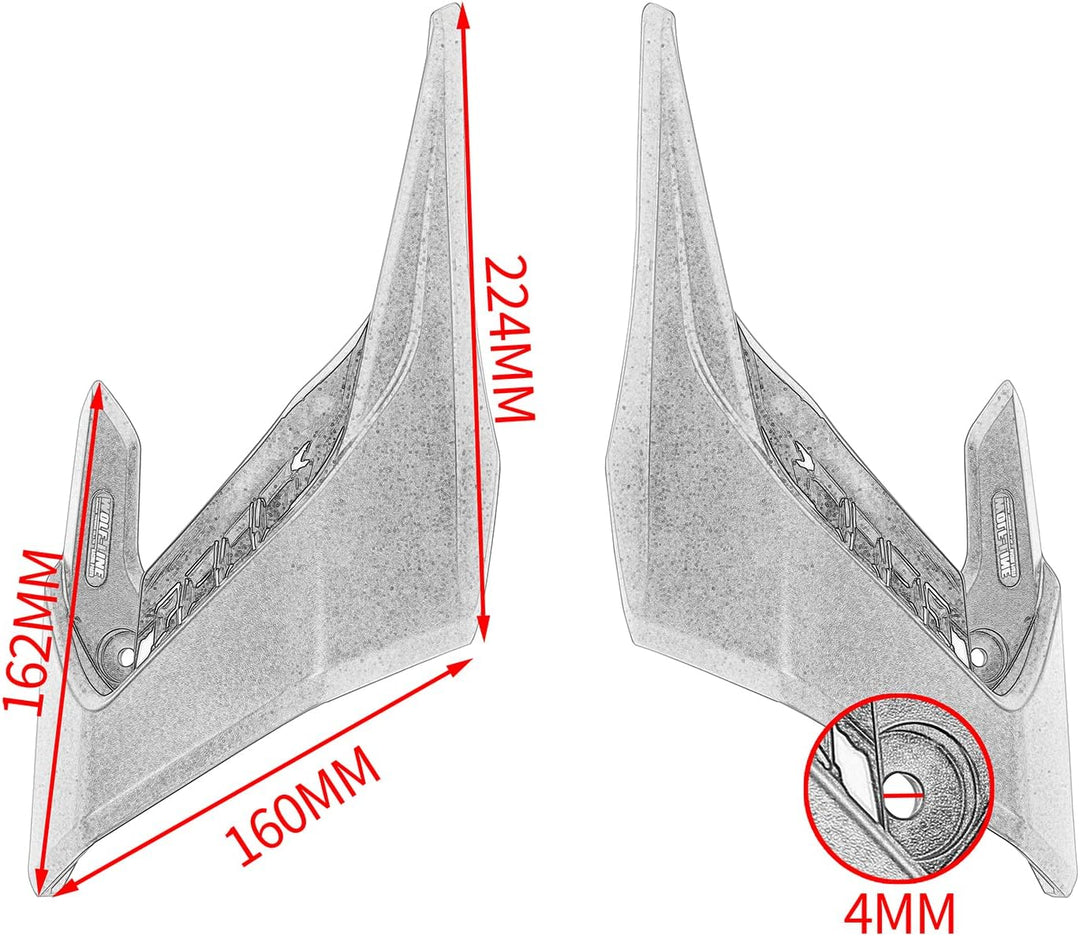 Motorrad Downforce Naked Spoiler Feste Winglets Verkleidungsflügelabweiser für H-onda CB650R CB 650