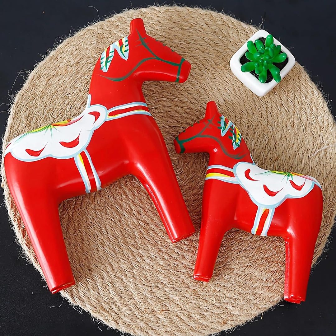 Mumusuki Schwedische Dala-Pferd-Statue, Dala-Pferd-Figur aus Holz, Schwedisches Dala-Pferd, Dala-Pfe