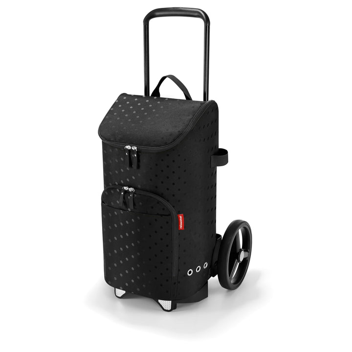 reisenthel citycruiser Set (Rack + Bag) Tasche Glossy dots Black + Rack Black - Praktische Einkaufst