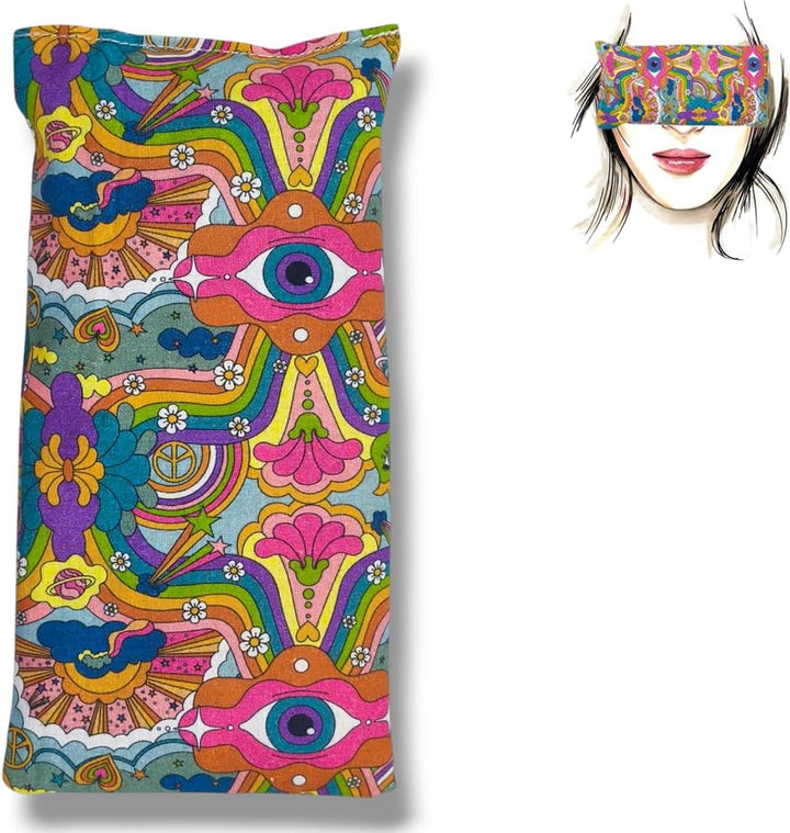 Augenkissen Yoga Pack 2 - Hippie | Lavendel Samen und Reis | Yoga, Meditation, Entspannung, für Ihre