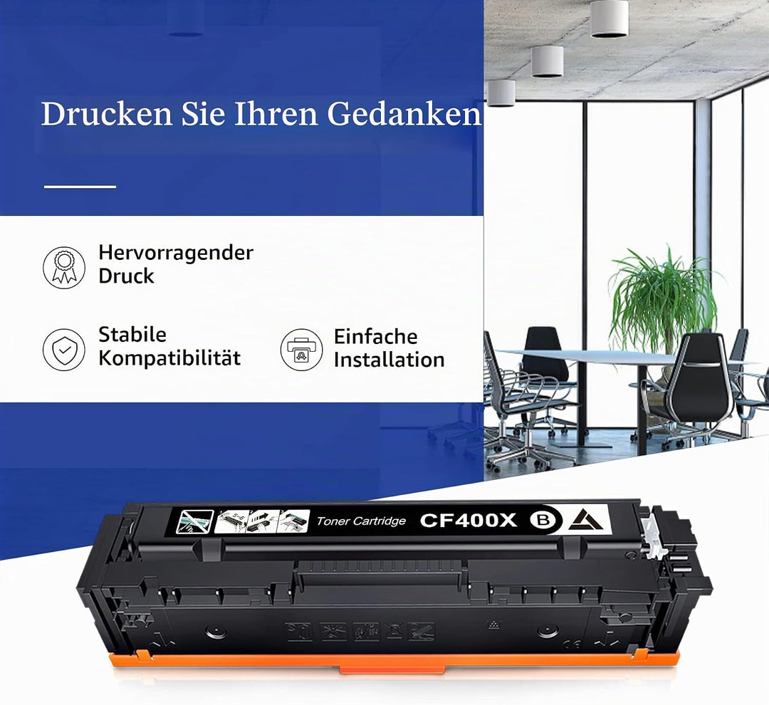 STAROVER Kompatible Tonerkartusche Ersatz für HP 201A 201X CF400A CF400X für HP Color Laserjet Pro M