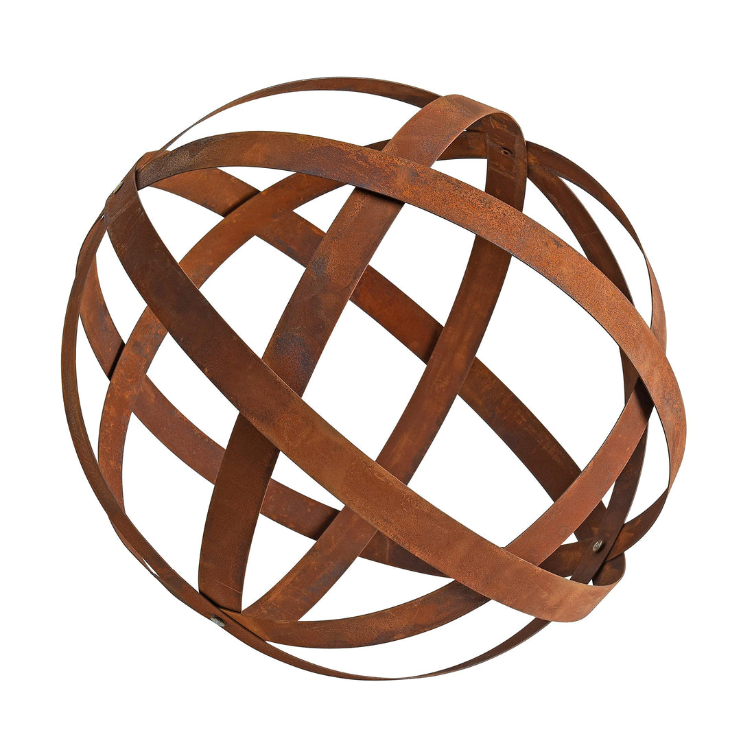 ESTEXO Edelrost Dekokugel Rostkugel Gartenkugel Kugel Metallband Bandeisen Gartendeko Rost Metall 40