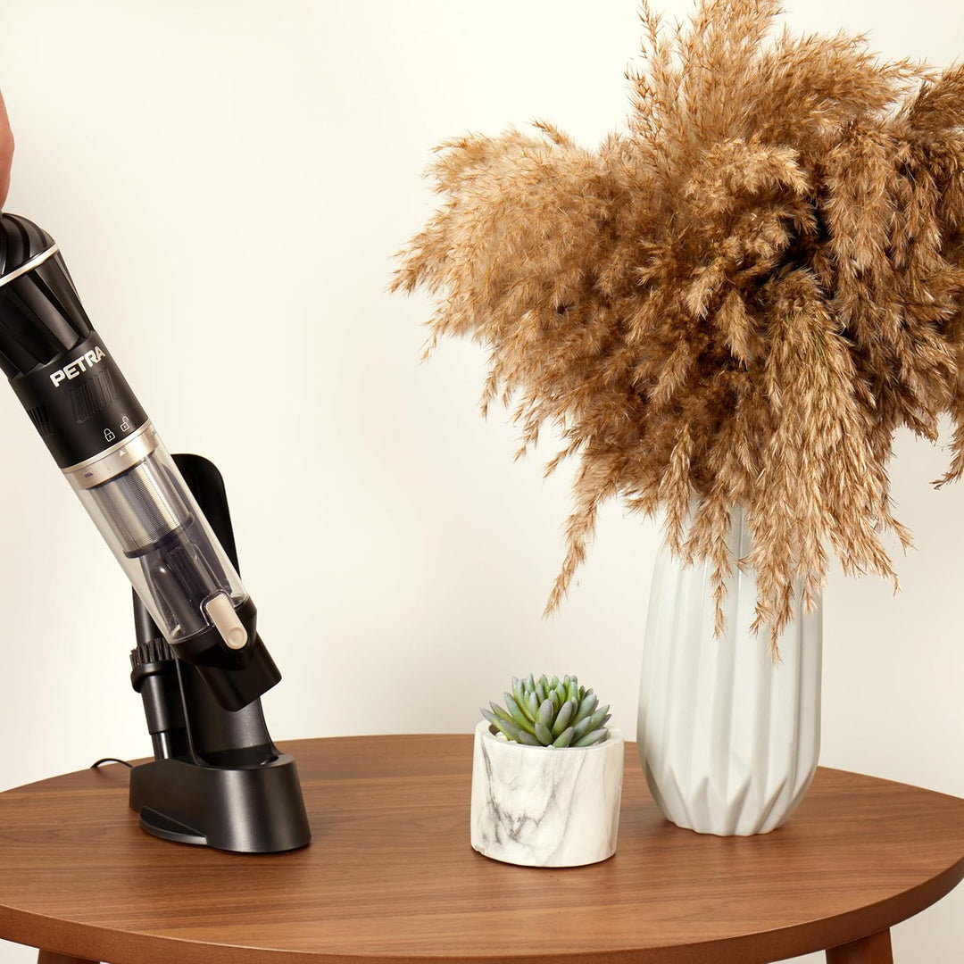Petra 11,1V Kabelloser Handstaubsauger – mit Ladestation, leicht, kompakt, 100ml Staubbehälter, Auto