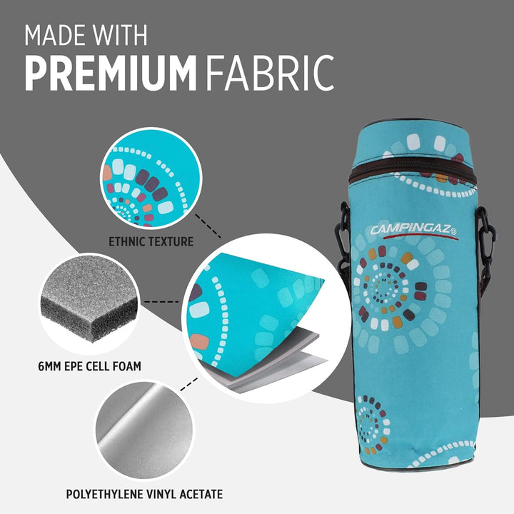 Campingaz Kühltasche Flaschenkühler Ethnic Minimaxi, türkis-grau, 1,5 Liter, 2000032468