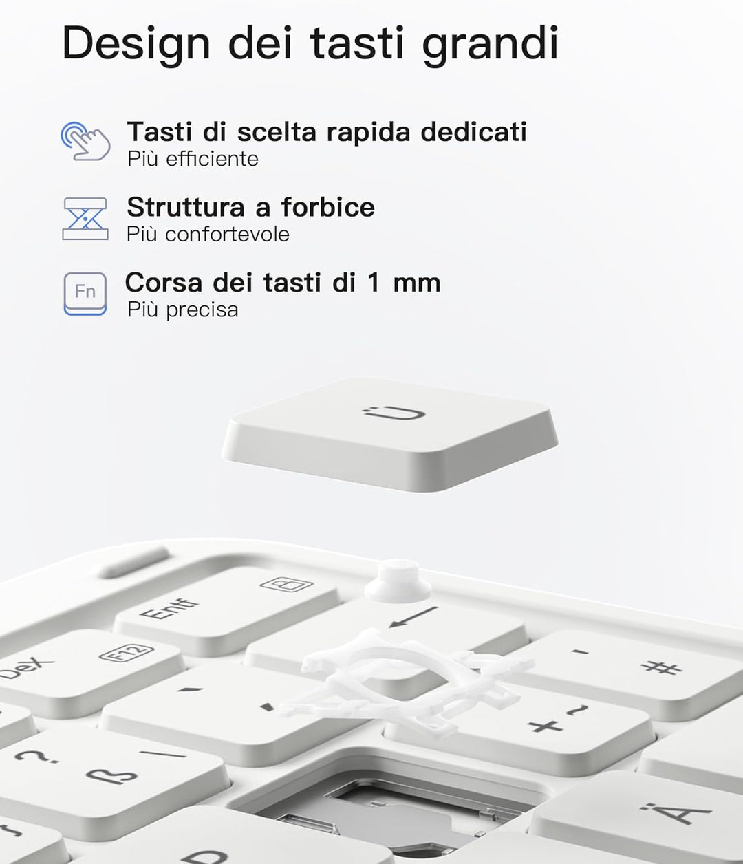 Inateck Hülle mit Tastatur für Samsung Galaxy Tab S10 FE/S9 FE/S9,Tastatur für Tablet Hoch-/Querform