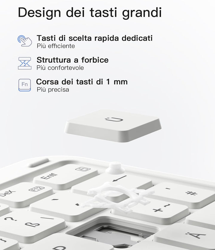 Inateck Hülle mit Tastatur für Samsung Galaxy Tab S10 FE/S9 FE/S9,Tastatur für Tablet Hoch-/Querform