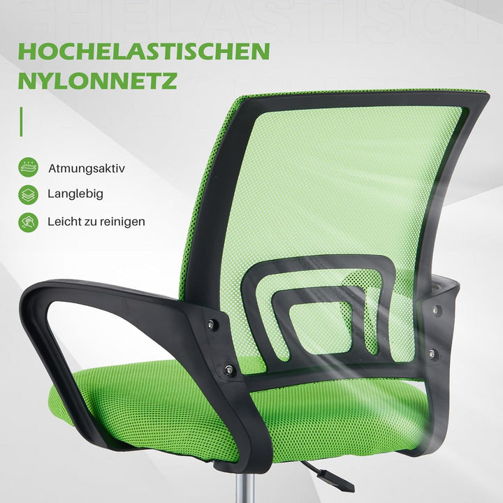 TUKAILAI Bürostuhl Ergonomisch, Schreibtischstuhl aus Netzstoff, Chefsessel mit Lendenwirbelstütze,