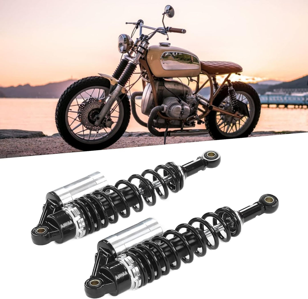 Aramox Motorrad Stossdämpfer, Stossdämpfer Hinten, Paar 340mm Universal Motorrad Stossdämpfer Feder