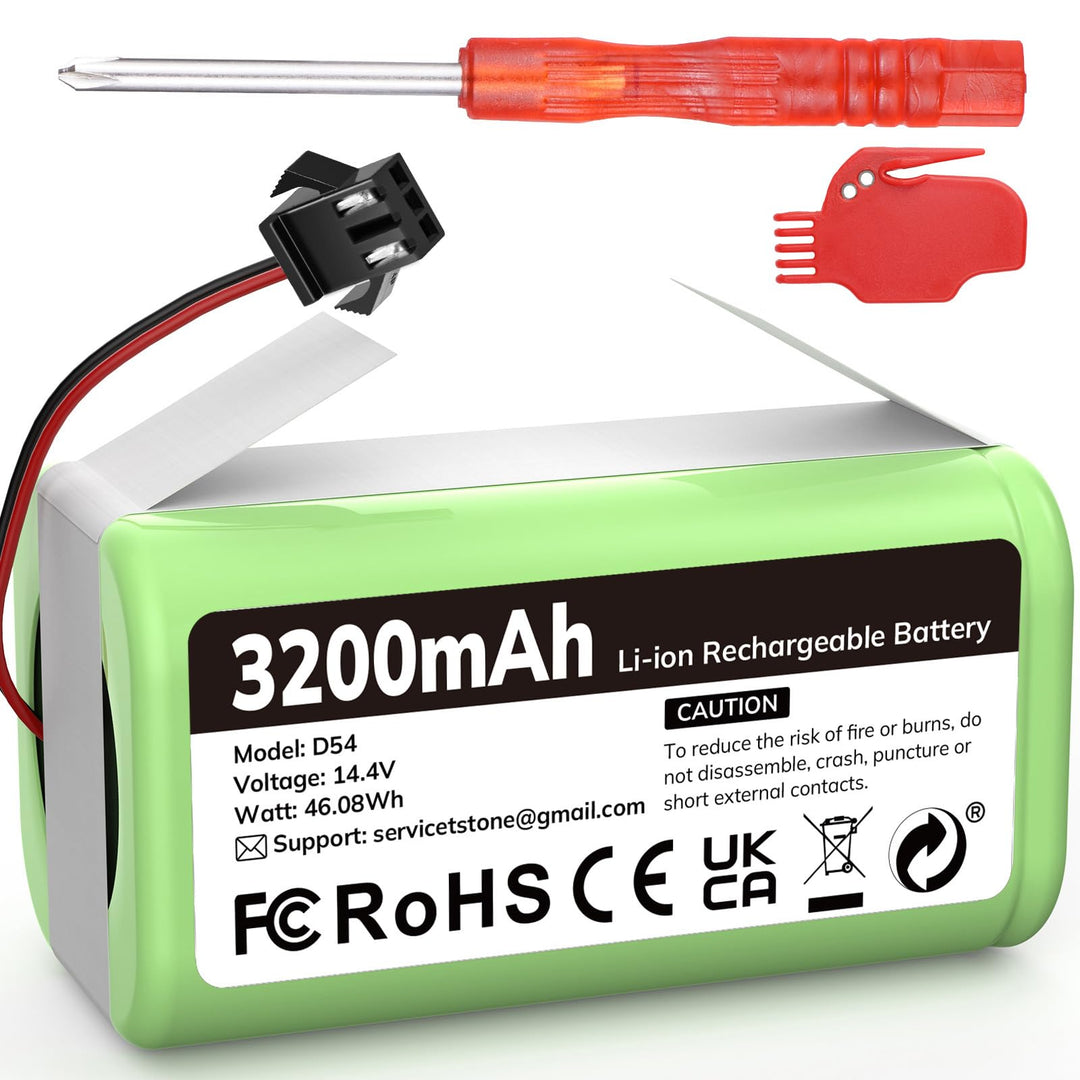 14.4V 3200mAh Ersatzakku für eufy RoboVac G10 G20 G30 G35 G40 Hybrid, Kompatibel mit RoboVac 11 11S