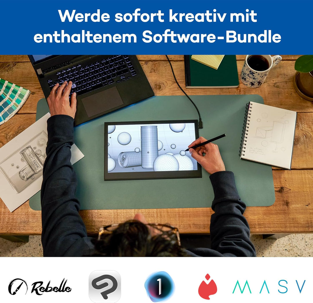 Wacom Movink 13 OLED Pen Display – Ultraschlanker (≈ 4 mm) & 420 g leichter Zeichenmonitor mit Pro P