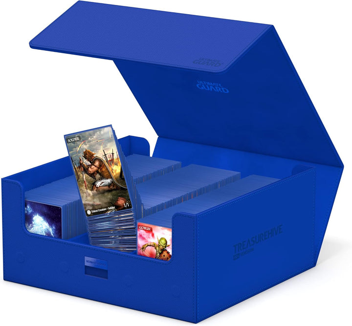 Ultimate Guard Unisex-Adult Treasurehive 90+ Xenoskin Kartenbox 252 x 252 x 125 mm Blau, 252 x 252 x