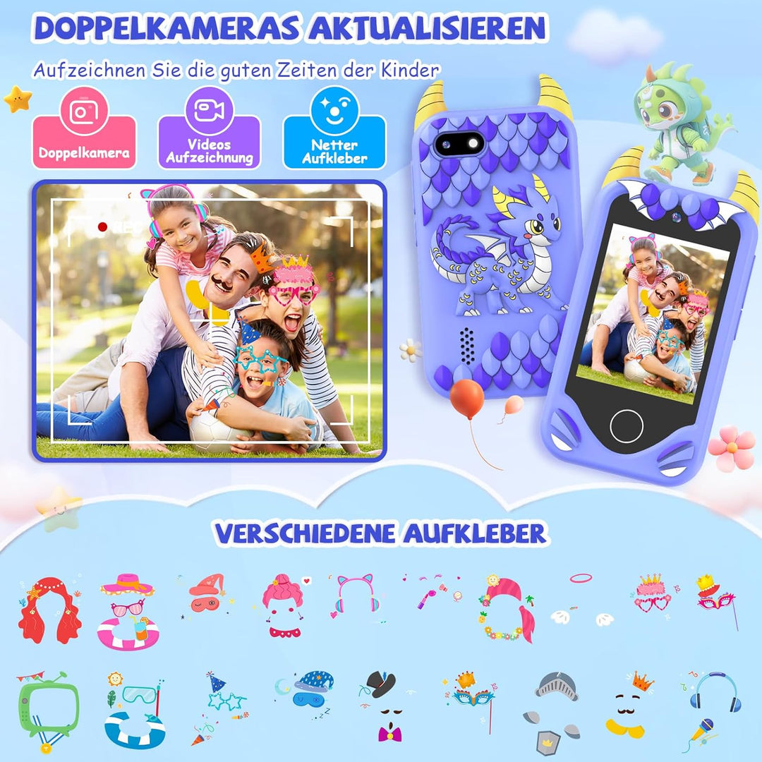 Kinder Handy Smartphone Mädchen Geschenke - Weihnachten Geburtstag Geschenke ab 3 4 5 6 Jahre Mädche