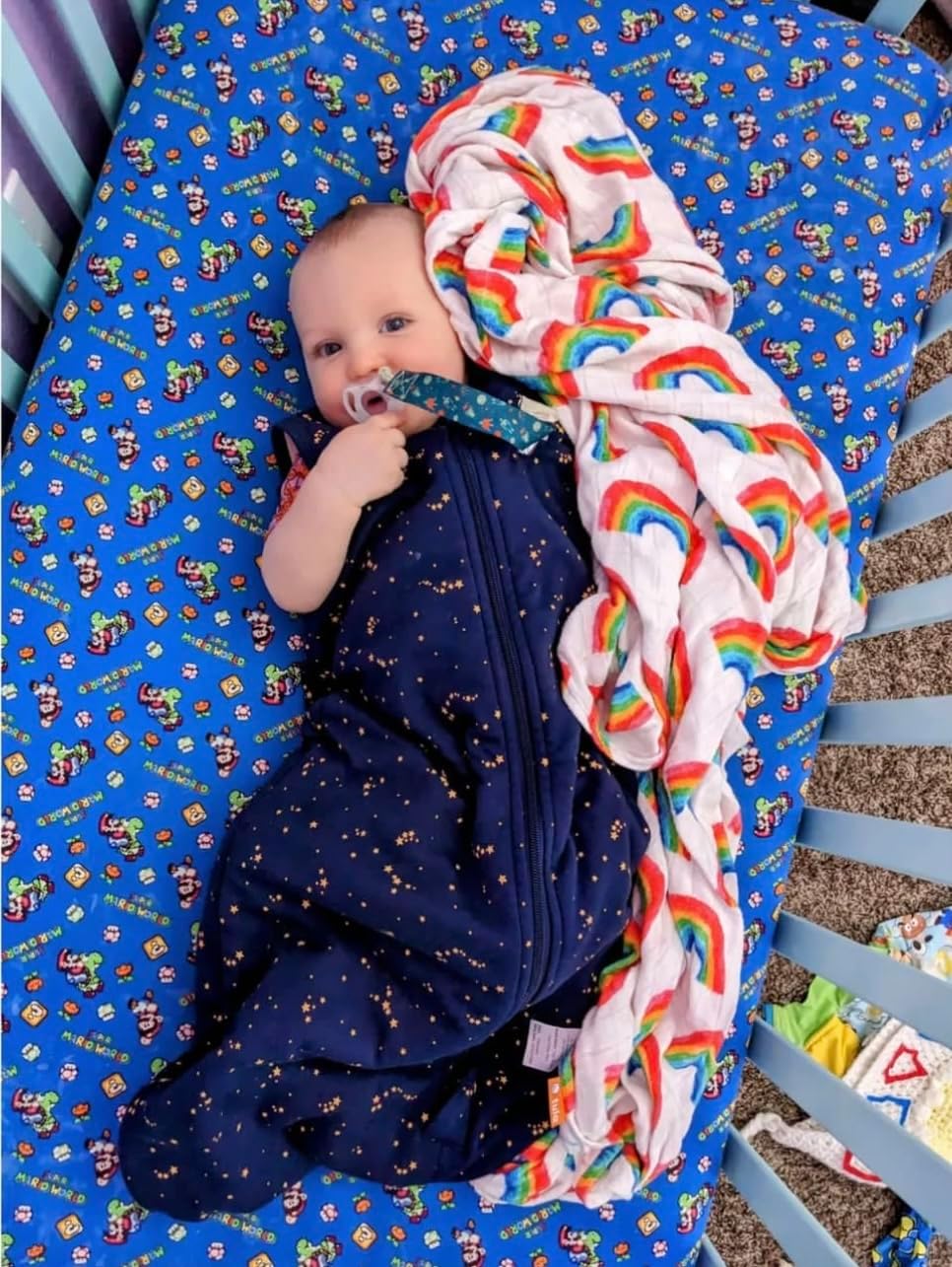 Owlivia Bio-Baumwolle Baby Schlafsack 0.5 Tog & 2.5 Tog Jungen Mädchen Schlafsack, Tragbare Baby-Dec