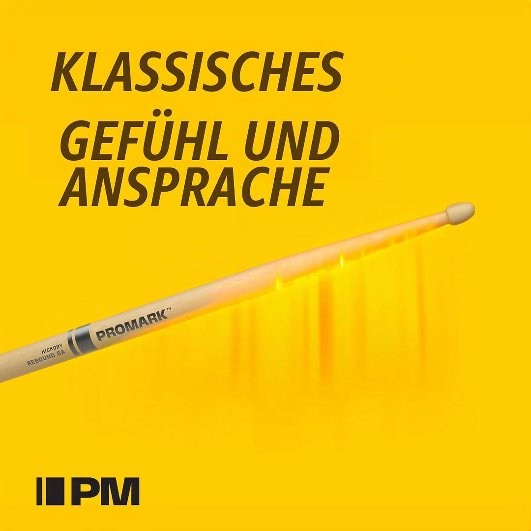 ProMark Schlagzeug Sticks - Rebound 5B Drum Sticks - FireGrain - Keine übermässige Vibration - Lacki