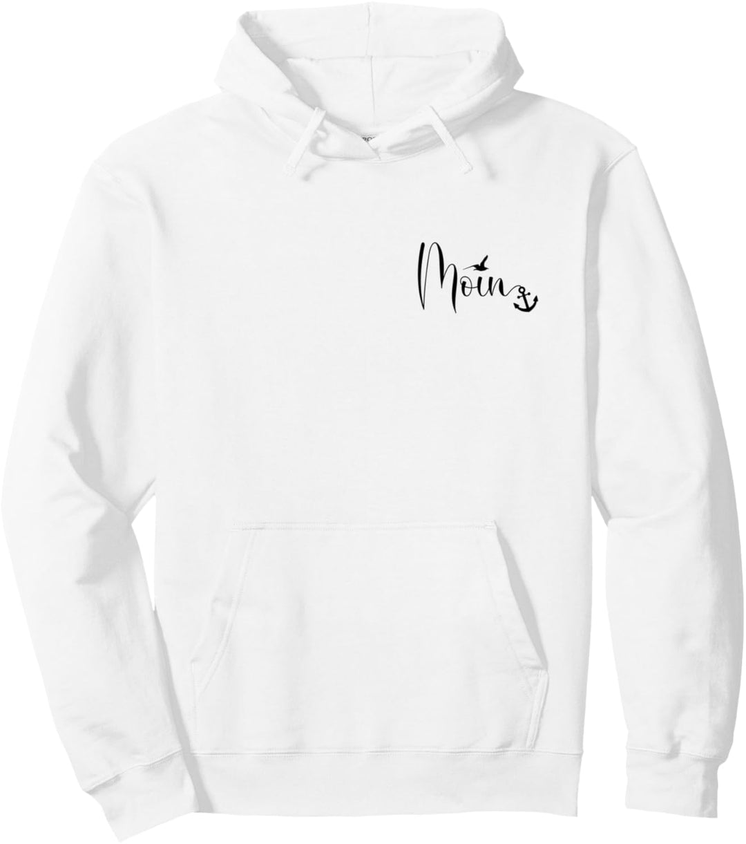 "Moin" Klein Anker Möwe Platt Ostfriese Nordsee Pullover Hoodie
