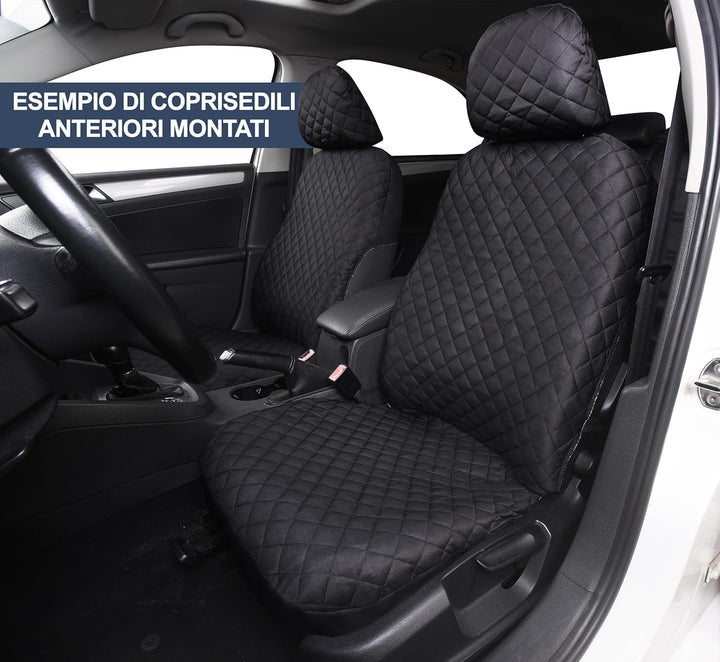 Auto Accessori Lupex A21 Universal Auto Sitzbezug Schonbezüge Vorne Hinten (Komplettset, Schwarz) Se