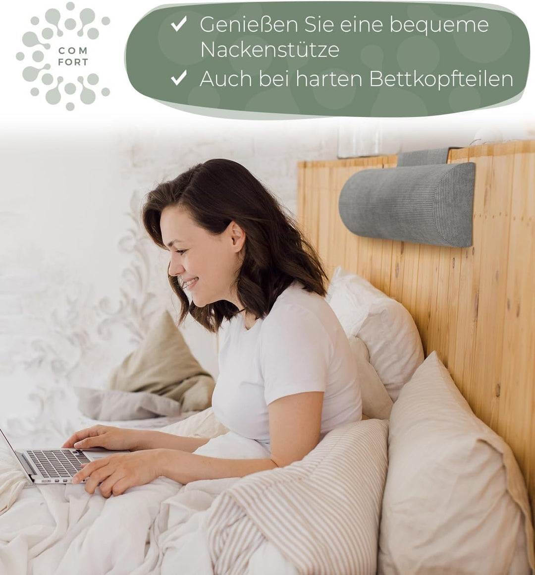 Nackenrolle für Sessel mit Gegengewicht (100% Memory Schaum), Nackenkissen Sofa Couch hängend, Nacke