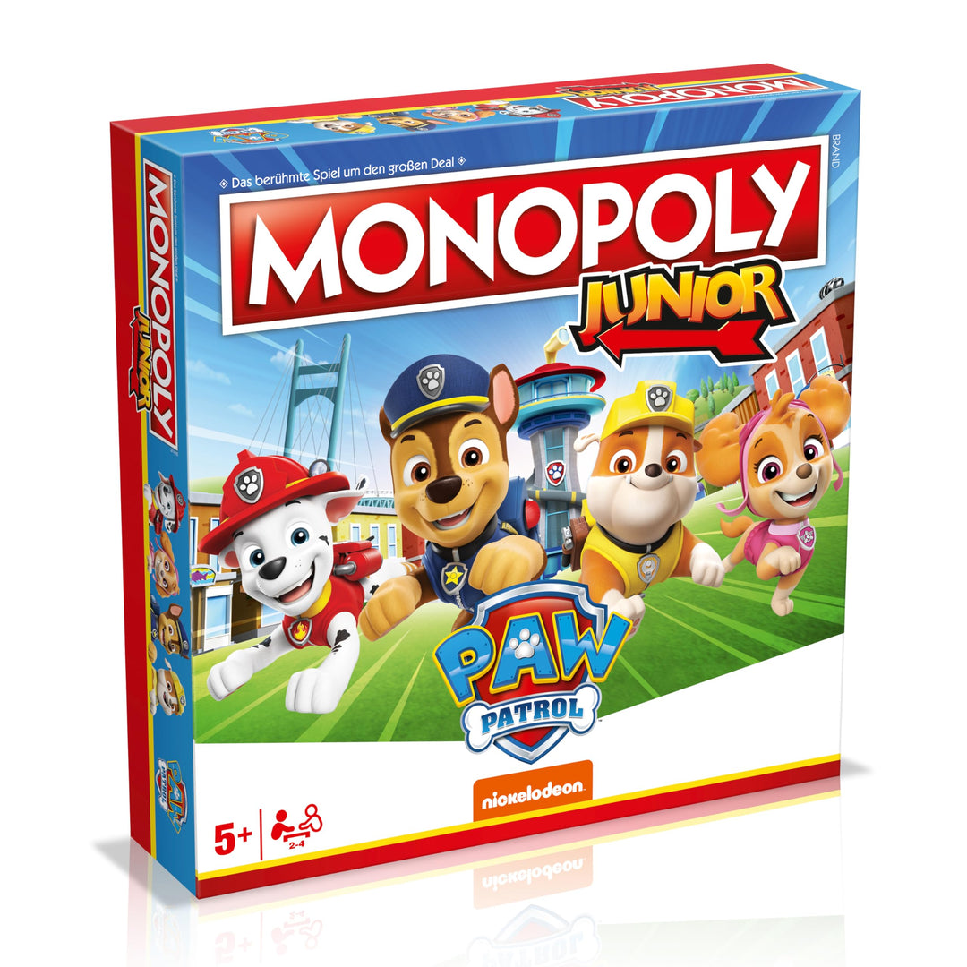 Winning Moves Monopoly Junior Paw Patrol Junior Edition - Familienspiele Strategie Brettspiele Monop