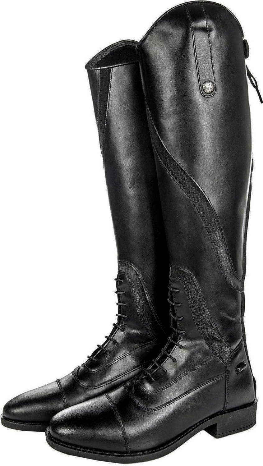 HKM Erwachsene 9110 Reitstiefel Gijón, Kurz/Standardweite, Lederreitstiefel, Unisex Hose, 9100 schwa